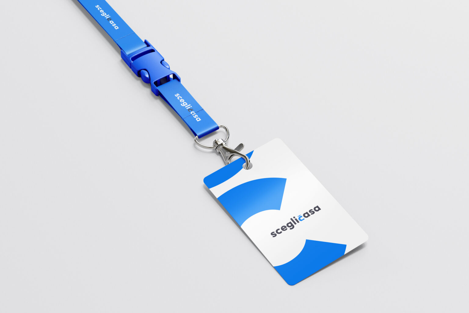 Mockup del logo Sceglicasa su pass fiere